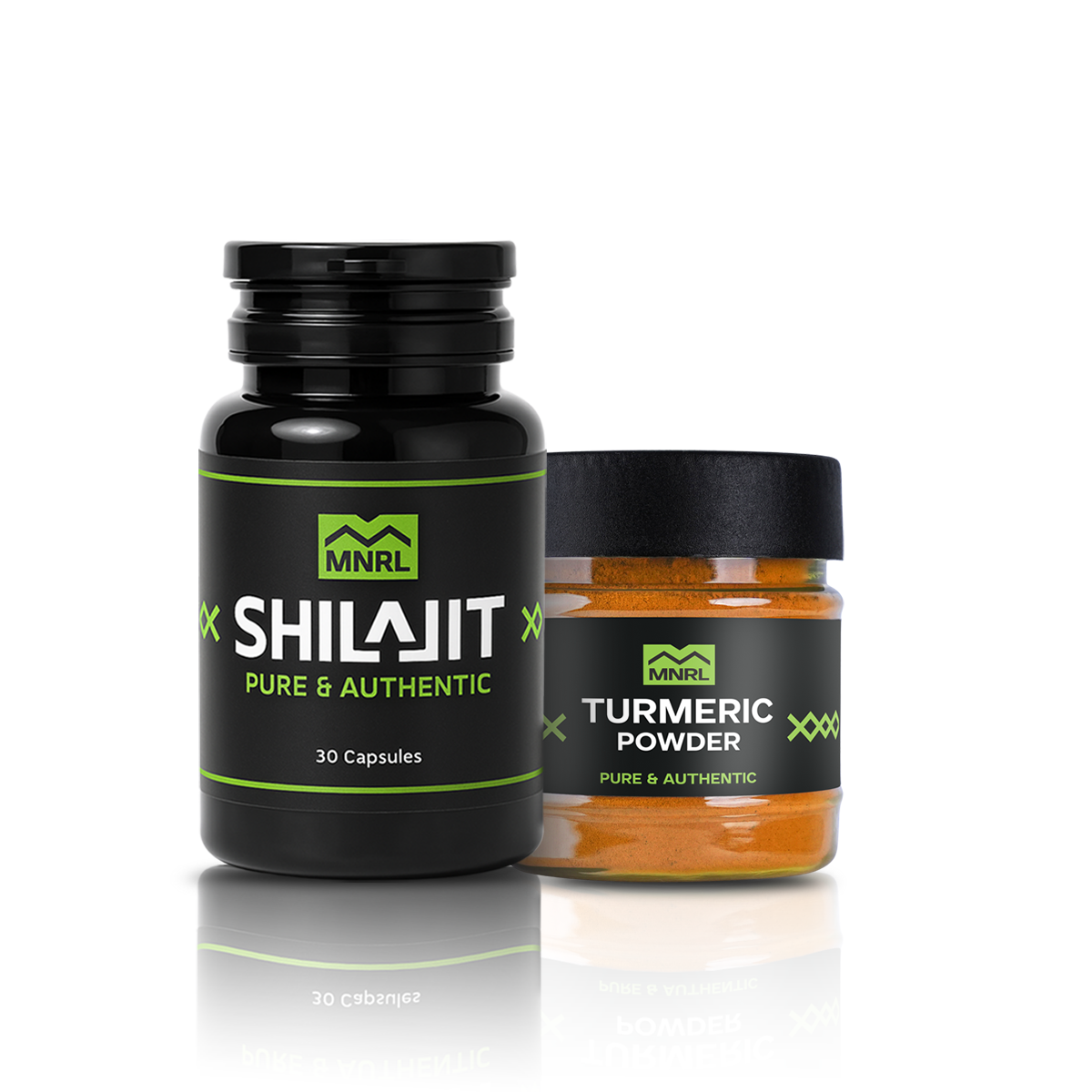 Bundle of 2 — Shilajit Capsules + 50g Turmeric Powder ہلدی پاؤڈر